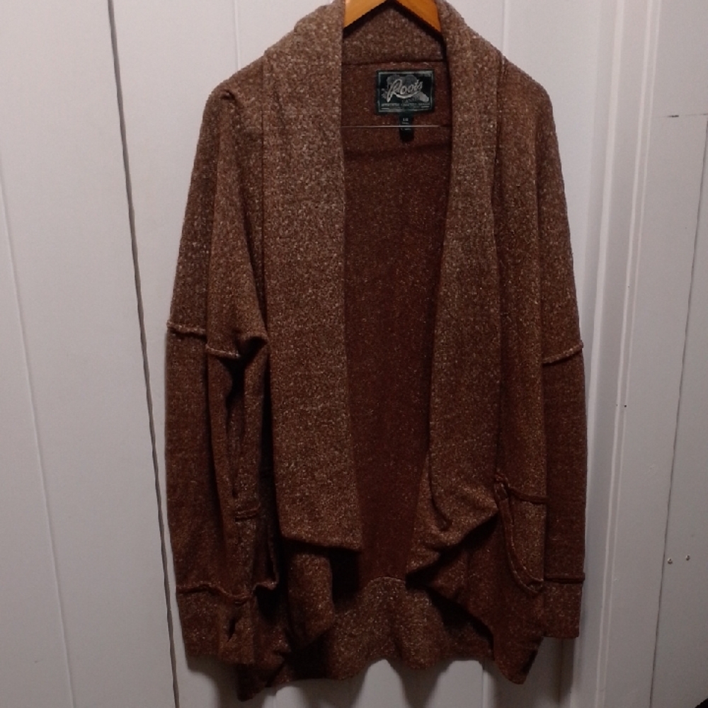 Roots Cabin Cozy Warm Brown Cardigan 🤎 Canada